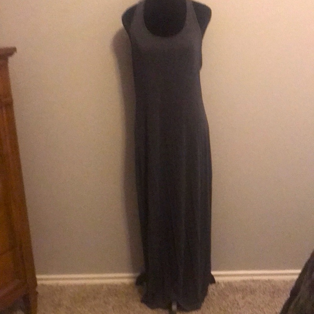 Gray Maxi Flow Dress